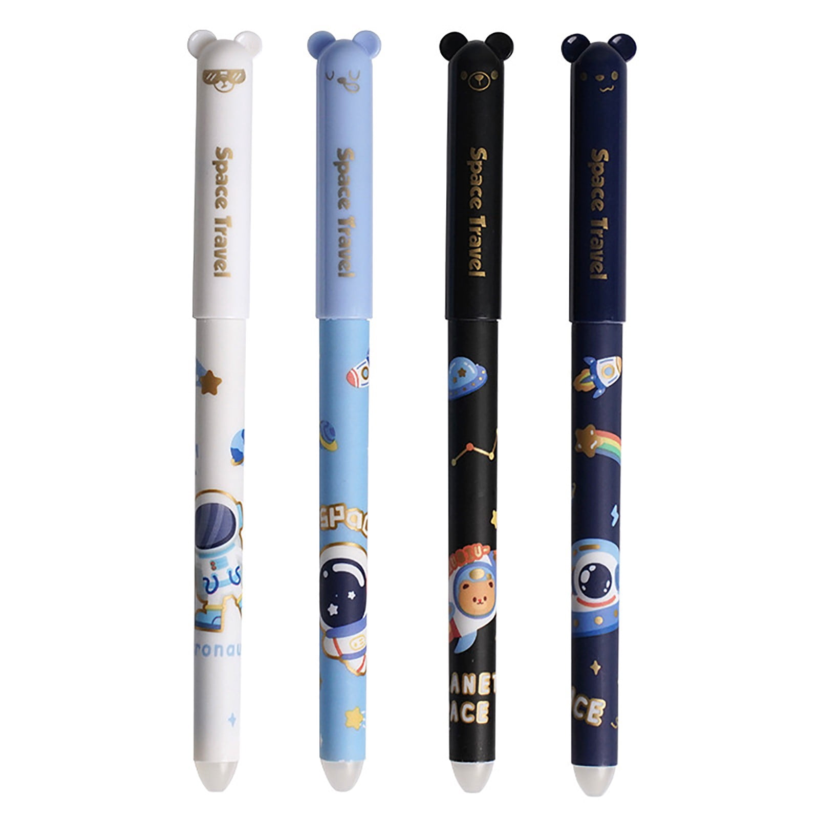 4PCS Cute Erasable Gel Pens Make Mistakes Disappear 0.5mm Point Blue Ink Smooth Writing 10ml, Smooth Pens for Writing, Note-Taking, College Supplies for Adult Coloring Hand Lettering