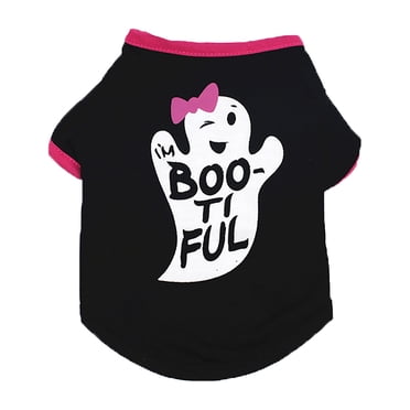 SIfdSeng Chemises pour Chiens pour Chiens Moyens Garçon Vêtements pour Animaux en Coton Fins Chat Chien Festival Citrouille Teddy T-Shirt Drôle Vêtements pour Petits Animaux Vêtements pour Animaux pour Petits Chiens à Moins de 5