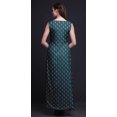 thumbnail image 4 of Bimba Feuilles Femmes Col en V Sans Manches Fente avant Décontractée Maxi Imprimée Robe Bohème-Grand, 4 of 5