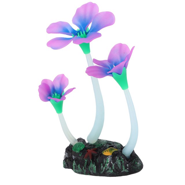 Fish Simulation Plants, Colorful Artificial Glowing Coral Non- For Aquarium For Fish Orange,Orange Yellow,Purple