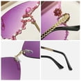 thumbnail image 3 of Glasses Riding Sunglasses for Women with Oversized Rhinestone Frames - Jewelry Style Shaped Sunglasses for Driver and Daily Wear, 3 of 7