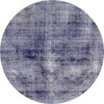 thumbnail image 1 of Ahgly Company Tapis d'Intérieur Ronds Abstraits Bleu Gris, Tapis de Zone Abstraits, 5 Pieds Rond, 1 of 6