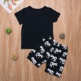 thumbnail image 3 of Faithtur Little Boy 2PCS Outfit Set Dinosaur Printed Top Short Loose Pants, 3 of 9
