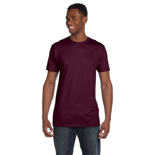 Hanes 4980 Nano Cotton T-Shirt - Maroon - 2X-Large