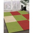 thumbnail image 3 of Ahgly Company Machine Washable Indoor Square Transitional Mahogany Brown Area Rugs, 6' Square, 3 of 7