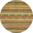 thumbnail image 1 of Ahgly Company Tapis d'Intérieur Ronds Abstraits Jaunes Abstraits pour Aire, 8 Pieds Rond, 1 of 6