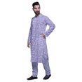 thumbnail image 2 of Atasi Kurta-Pyjama Long en Coton Imprimé pour Hommes, Kurta-Pyjama Décontracté de Designer, Vêtements, 2 of 5