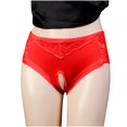 thumbnail image 1 of XZNGL Womens High Waist Sexy Lace Open Transparent Mesh Panties Briefs, 1 of 1