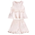 thumbnail image 2 of Toddler Baby Girl Summer Clothes Floral Print Halter Ruffle Tank Tops Shorts Outfits Set, 2 of 9