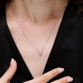 thumbnail image 4 of Angara Natural Diamond Necklace - Bezel-Set Round Diamond Solitaire Necklace in 14K Yellow Gold for Women, 4 of 10