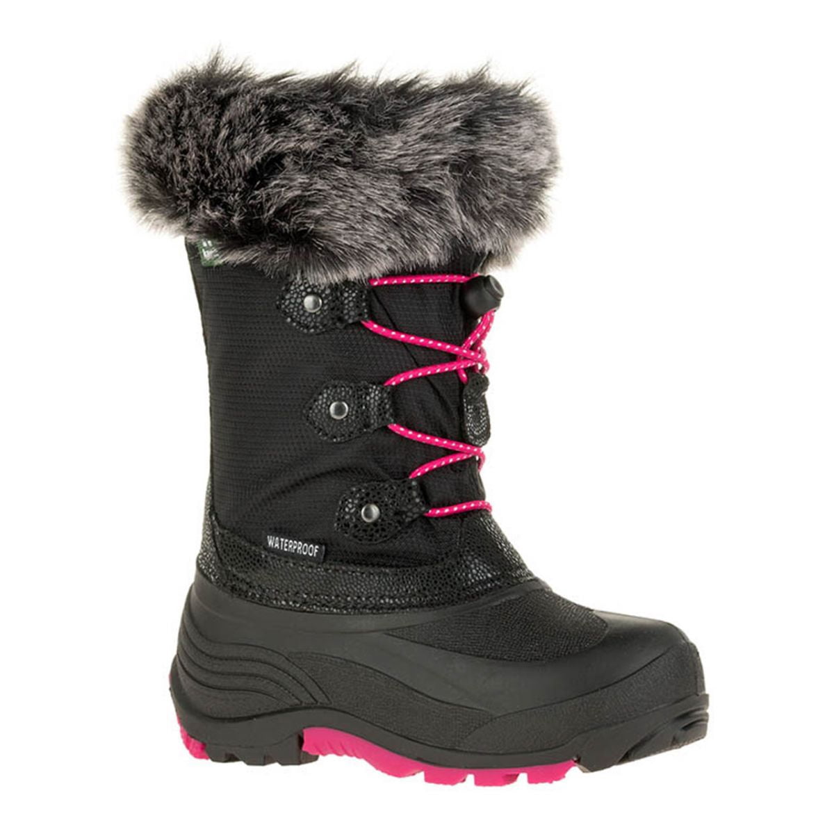 Kamik Little Girls' The Powdery 2 Winter Boot Black/Rose - NF8010S-BRO