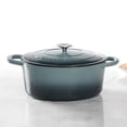 thumbnail image 2 of Crock-Pot Artisan 7 Qt Enameled Cast Iron Dutch Oven W/Lid, Slate Grey, Oval, 2 of 5
