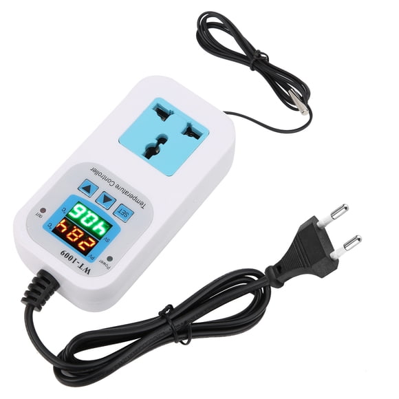 Filfeel Temperature Controller, Automatic Smart Dual Digital Display For Incubation Equipment Chassis Temperature Control Protection Air Conditioning System