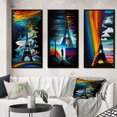 thumbnail image 1 of Designart "Contemporary Rainbow Eiffel Tower in Paris II" City Paris Framed Wall Art Set Of 3 - Multicolor Paris Frame Gallery Wall Set For Home Decor, 1 of 6