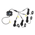 thumbnail image 2 of LED Neon Rock Lights With Bluetooth App Control- 4 Pods, Multicolor RGB, 500 Lumens, Timing & Music Mode- IP67 Waterproof, Aluminum Housing- For ATVs, Boats, UTVs, Motorcycles, Domes, Trucks, etc., 2 of 4