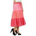 thumbnail image 3 of Bimba Flaired Cotton Boho Summer Skirt Elastic Waist Mid-Calf Ruffle Skirts, 3 of 8
