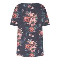 thumbnail image 4 of Hauts Grande Taille pour Femmes Mode Décontractée Imprimée Manches Courtes Ample Grande Taille Volant Manches Courtes Blouse Col en V Shorts Grande Taille Shorts Grande Taille pour Femmes, 4 of 5