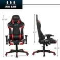 thumbnail image 3 of Goplus Massage Gaming Chair Reclining Swivel Racing Office Chair w/Lumbar Support Red, 3 of 10