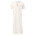 thumbnail image 5 of Ketyyh-chn99 Shirt T - pour Homme Mode Hommes Décontracté Mode Coton Col en V Manches Courtes Robe Veste Blanc, TG, 5 of 5