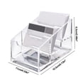 thumbnail image 3 of Clear Plastic Business Card Storage Box Organizer for Desk, Exhibition, or Home, ABS Material, 12x11x7cm, Spacious Card Holder, 3 of 7