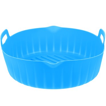 Shisuyan Air Fryer Bowl Silicone Oil-Proof Blue 1Pcs for Mother's Day Baking