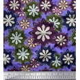 thumbnail image 1 of Soimoi Purple Rayon Fabric Artistic Floral Print Fabric by Yard 56 Inch Wide, 1 of 5