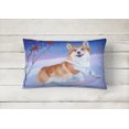 thumbnail image 2 of 7328PW1216 Corgi Snow Cardinal Coussin Décoratif en Tissu, 2 of 3