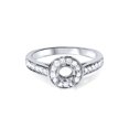 thumbnail image 3 of 1/3ct Halo Diamond Engagement Ring Setting 14K White Gold Semi Mount, 3 of 4