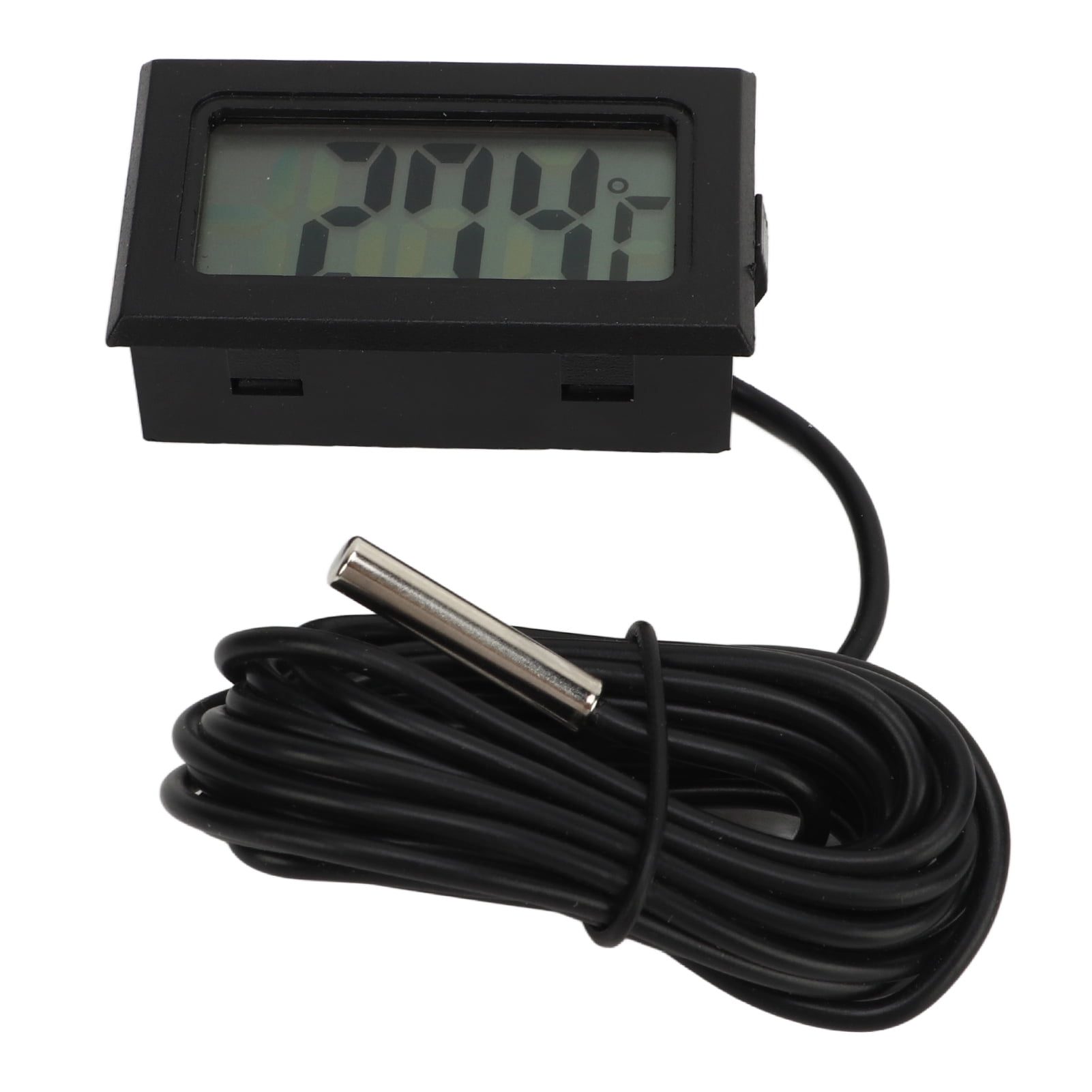 Embedded Digital Thermometer,Black LCD Embedded Electronic Embedded Temperature Meter Digital Electronic Temperature Meter Sturdy Construction