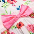 thumbnail image 4 of Penkiiy Robe Florale Sans Manches en Coton Imprimé pour Filles 8 Ans Rose, 4 of 9