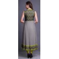 thumbnail image 4 of Bimba Robe Anarkali Ikat Bleu Poussiéreux pour Femmes, Kurti Imprimée Ethnique Indienne, Longue Kurta, Robe de Soirée, XX-Grand, 4 of 6