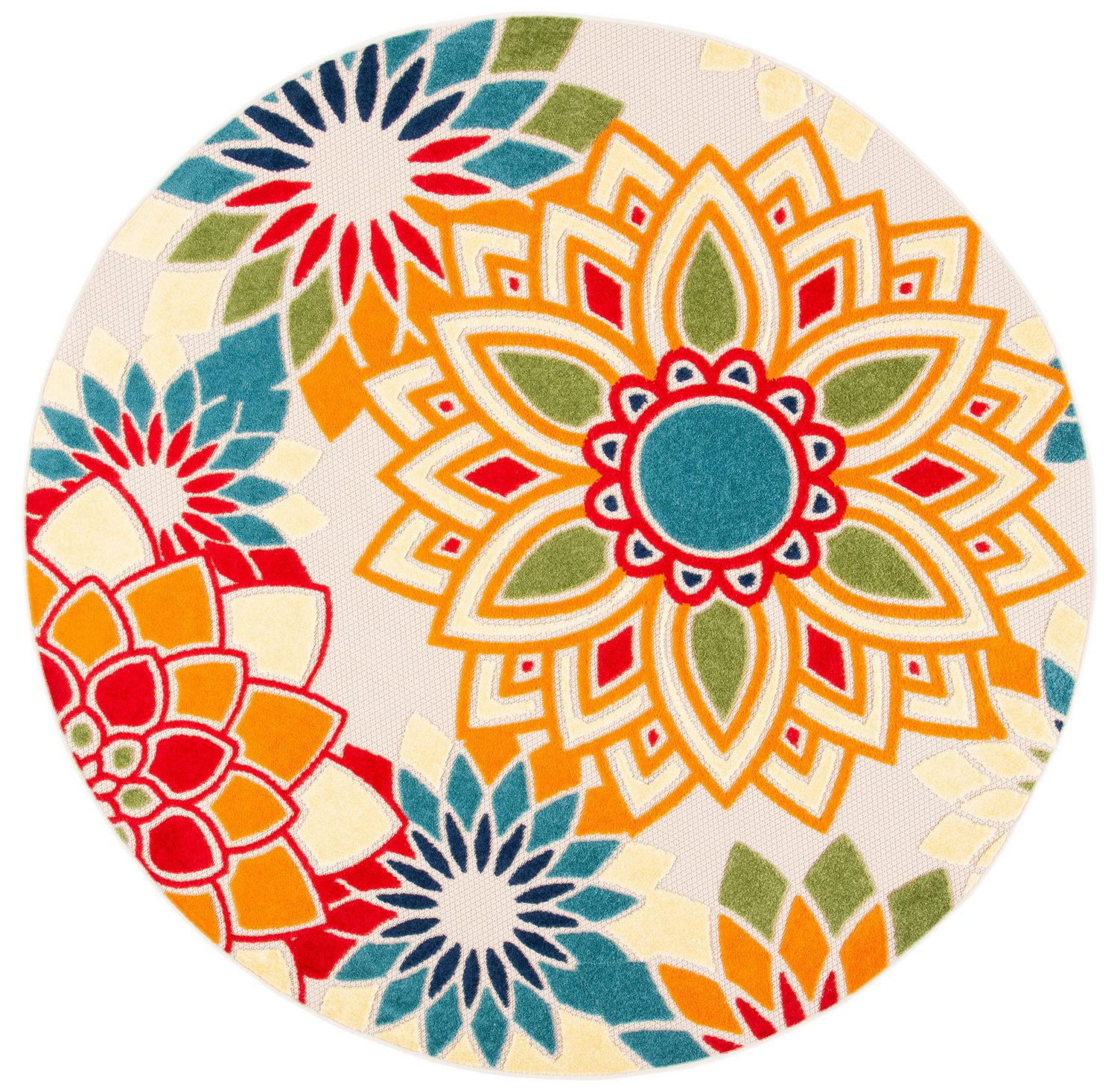 SAFAVIEH Cabana Quincy Floral Outdoor Area Rug