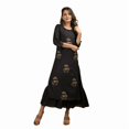 thumbnail image 1 of DWEEP SARA Kurta à Double Couche Noir Orné de Broderie, TG,42, 1 of 6