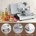 thumbnail image 3 of CUSIMAX 200W Electric Meat Slicer - Two Removable 7.5'' Stainless Blades, Removable Carriage, 1 - 20mm Adjustable Thickness. Perfect for Slicing Meat, Cheese & Bread, 3 of 4