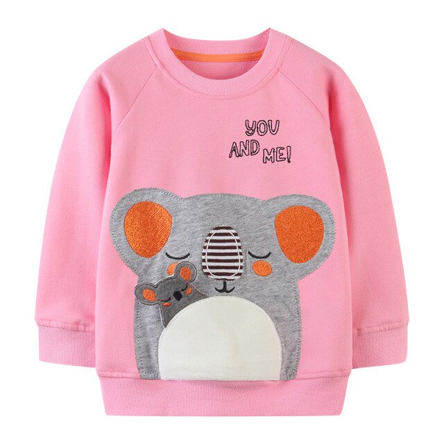 AAMILIFE Chandails en Molleton pour Filles Imprimé Dessin Animé Décontracté Chandail Ample