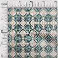 thumbnail image 1 of oneOone Georgette Viscose Tan Fabric Floral & Tiles Moroccan Craft Projects Decor Fabric Printed By The Meter 42 Inch Wide, 1 of 4