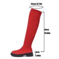 thumbnail image 4 of Bottes d'Hiver pour Femmes Décontractées au-Dessus du Genou à Talon Épais à Talon Bas, 4 of 9