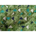 thumbnail image 4 of oneOone Cotton Poplin Green Fabric Texture & Triangle Geometric Craft Projects Decor Fabric Printed By The Yard 56 Inch Wide, 4 of 4