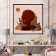 thumbnail image 3 of Designart Minimal Silhouette Of Afro American Woman FLOAT FRAME WALL ART, 3 of 4