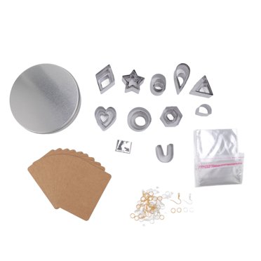 Coupe-Bordures, Finition Soignée 127 Pcs Boucles d'Oreilles en Argile Lame Incisive Artisanat DIY avec Boîte en Fer pour Artisanat DIY Argile