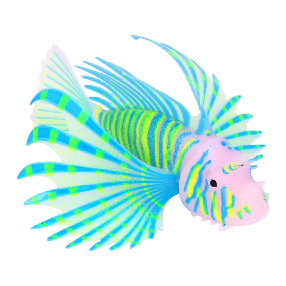 3D Fluorescence  Fish Aquarium Ornaments, Colorful Fluorescence Fish Aquarium Ornaments, Silicone For Fish Tanks Aquarium