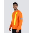 thumbnail image 4 of Forcefield Retro Safety Cotton Long Sleeve Tee With Reflective Arm Striping, 4 of 8