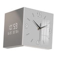 thumbnail image 2 of jifeng Corner Clock Angle Corner Clock Outdoor Wall Clock for Bedroom Kitchen Patio Gray, 2 of 9