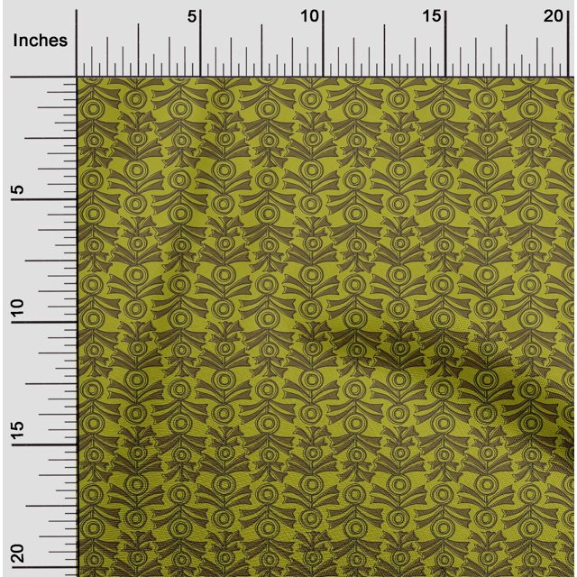 oneOone Viscose Chiffon Fabric Floral Block Print Fabric BTY 42 Inch Wide
