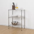 thumbnail image 3 of Mainstays Adjustable Storage Shelving, Loading Capacity 103lbs per Shelf, Chrome, 3-Tier, 3 of 8