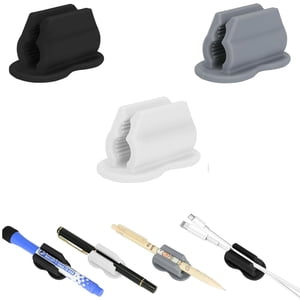 3 Porte-stylo amélioré Pack, porte-sylos adhésif pour bureau & Mur, Porte marqueur, Porte crayon, Porte stylo pour presse-papiers, Fournitures pour enseignants pour les accessoires de salle de classe et d'organisateur de bureau