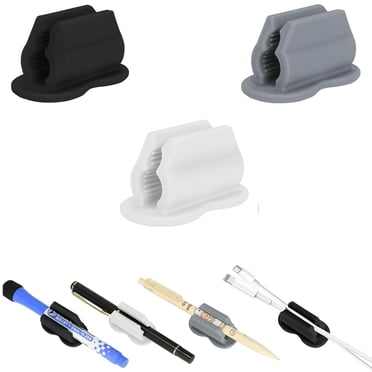 Lot de 3 Porte-Stylos Améliorés, Porte-Crayons Adhésif pour Bureau et Mur, Porte-Marqueur, Porte-Crayons, Porte-Stylo pour Presse-Papiers, Fournitures pour Enseignants pour Salle de Classe et Accessoires d'Organisateur de Bureau