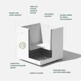thumbnail image 2 of Veradek Block Series Cube Medium Plastic Planter - White, 2 of 13