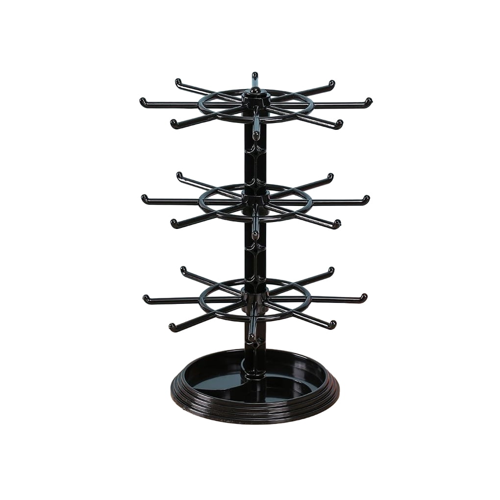 Wweixi Rotating Jewelry Display Holder Easy Access To Precious Accessories black