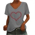 thumbnail image 1 of Birdeem T-Shirt Sans Manches à Col en V pour Femmes, Mode Décontractée, Imprimé, Chandail, 1 of 5